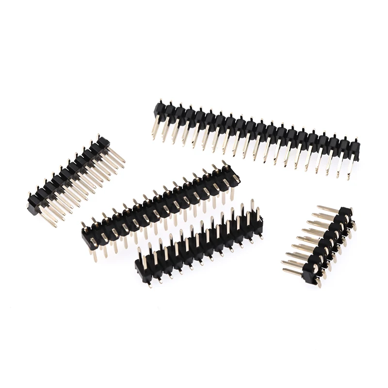 

50PCS 2-40P 2.54mm Double row Male PCB Board Pin Header Connector Strip Pinheader 2p 3p 4p 5p 6p 7p 8p 9p 10p 12p 16p 20p 40Pin