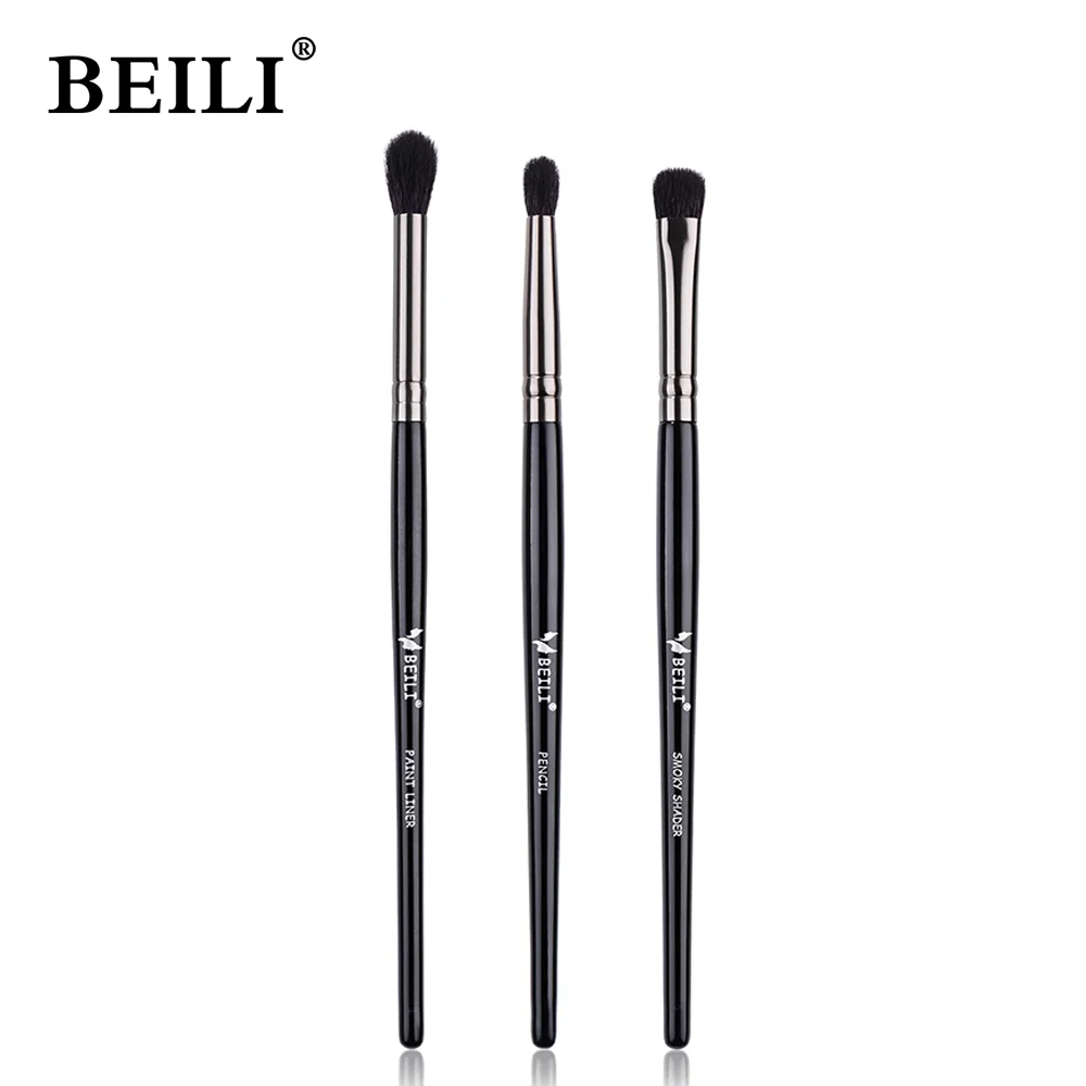 1/3pcs Professional Classic Natural Eye Makeup Brushes Set Eyeshadow Eyebrow Blending Smokey Black Beauty Make up Brushes