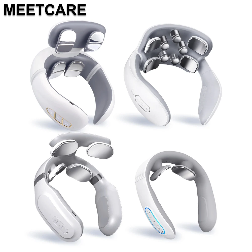 TENS Pulse Back Neck Massage Wireless Smart Sholder Cervical Massager Heating Relief  Pain Muscle Punch Beating Health