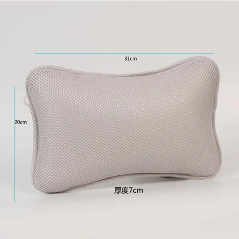 4D Mesh or PU Head and Shoulder Support Bath Pillow Breathable Wash Bath Pillow