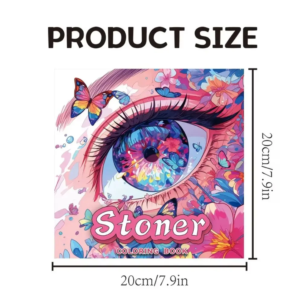 Close-up Eyes Colouring Book Paper Multicolor Theme Art Self-painting Colouring Book Relieve Stress Portable Picture Book