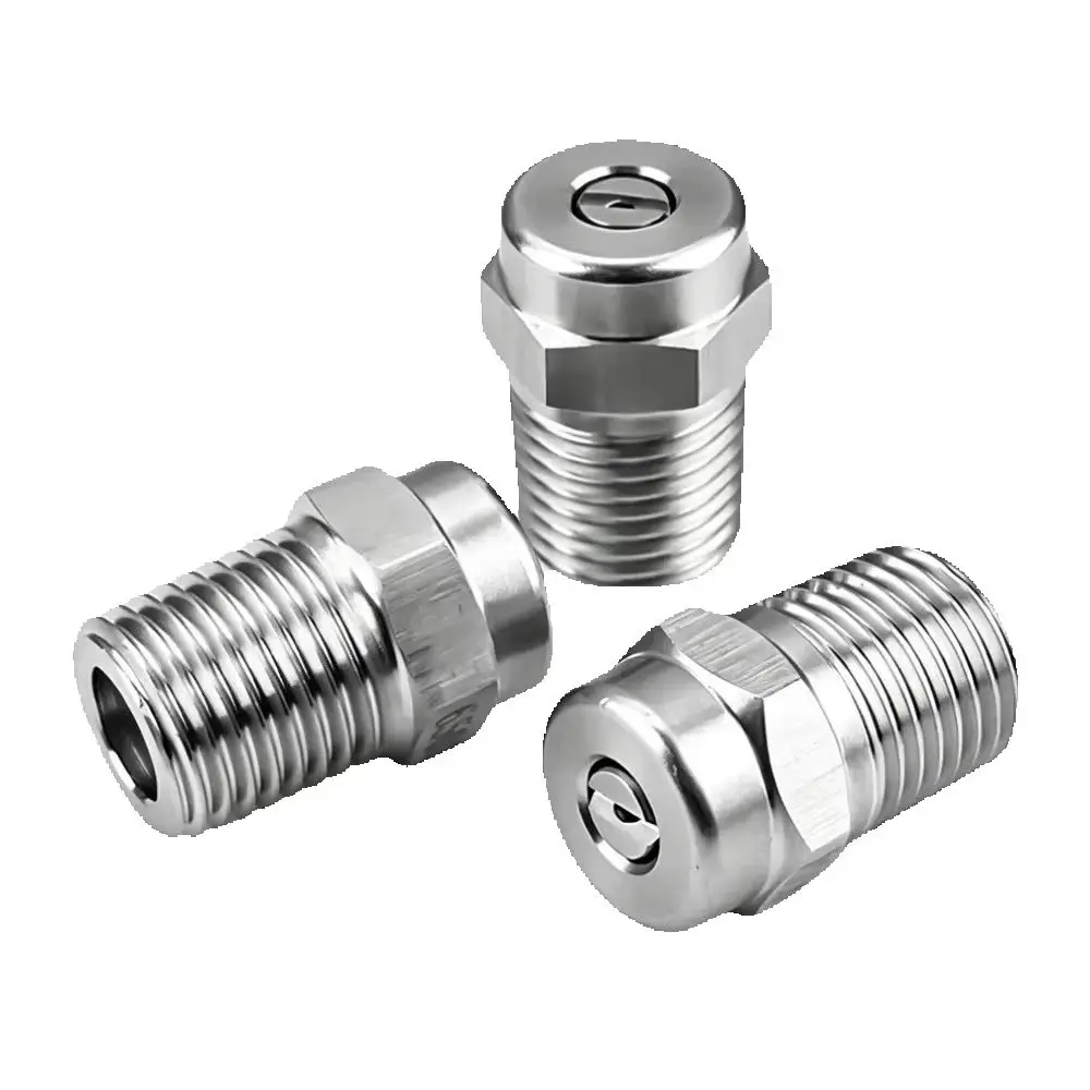 5Pcs G1/4 External Thread Stainless Steel Anti Rust High Pressure Washer Nozzle Tips Car Undercarriage Under Body Cleaning Repla