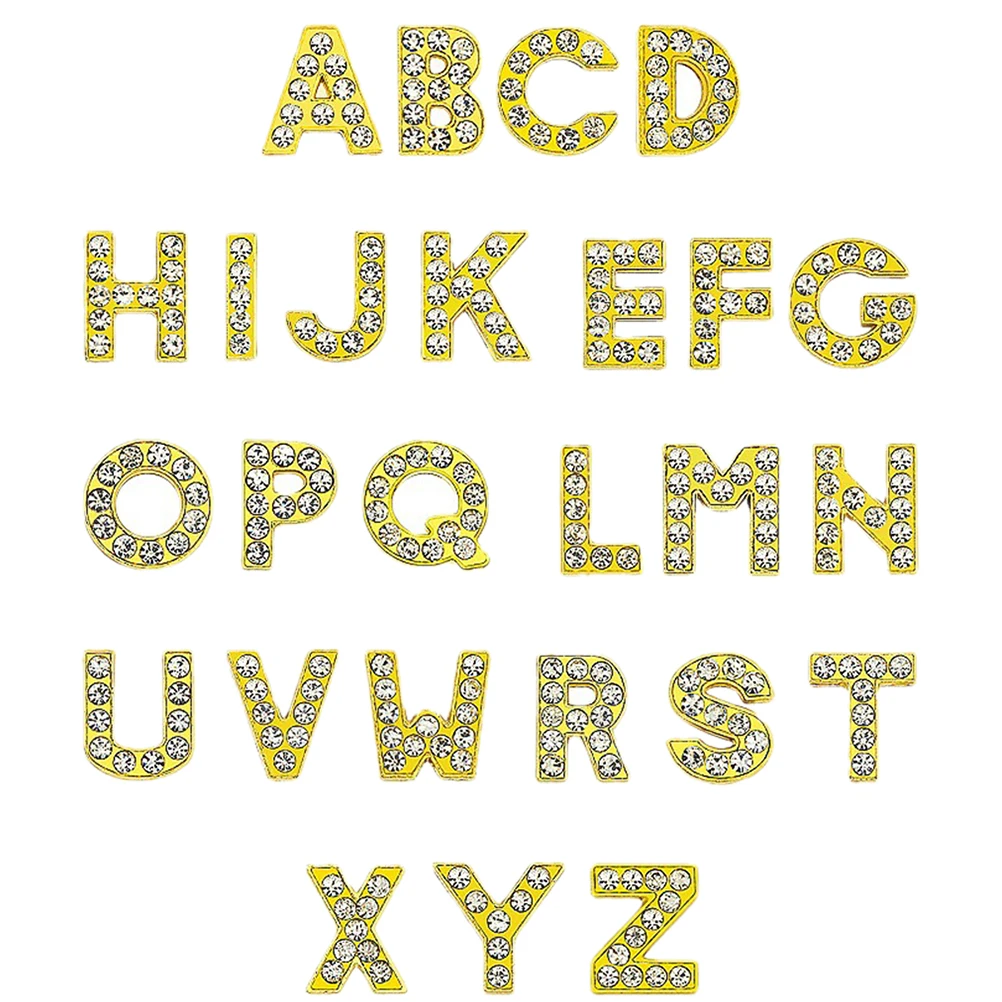 

26pcs Alphabetic Letter Beads Charm Pendants Diy Jewelry Making Alloy Crafts Decorative Earring Necklace Bracelet Accessories