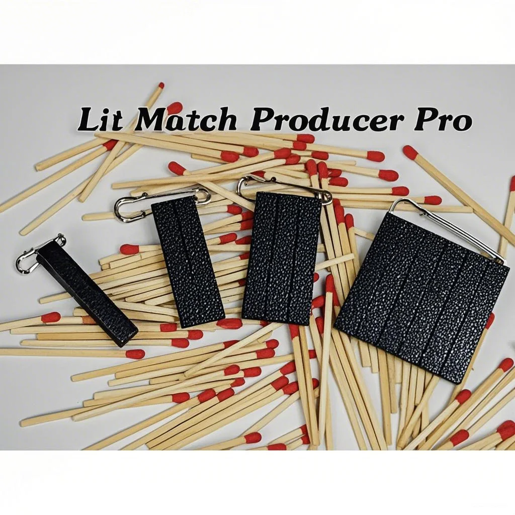 Lit Match Producer Pro Magic Tricks Multi-slot Match Holder with Ignition Strip Magician Stage Fire Magia Accessories Props