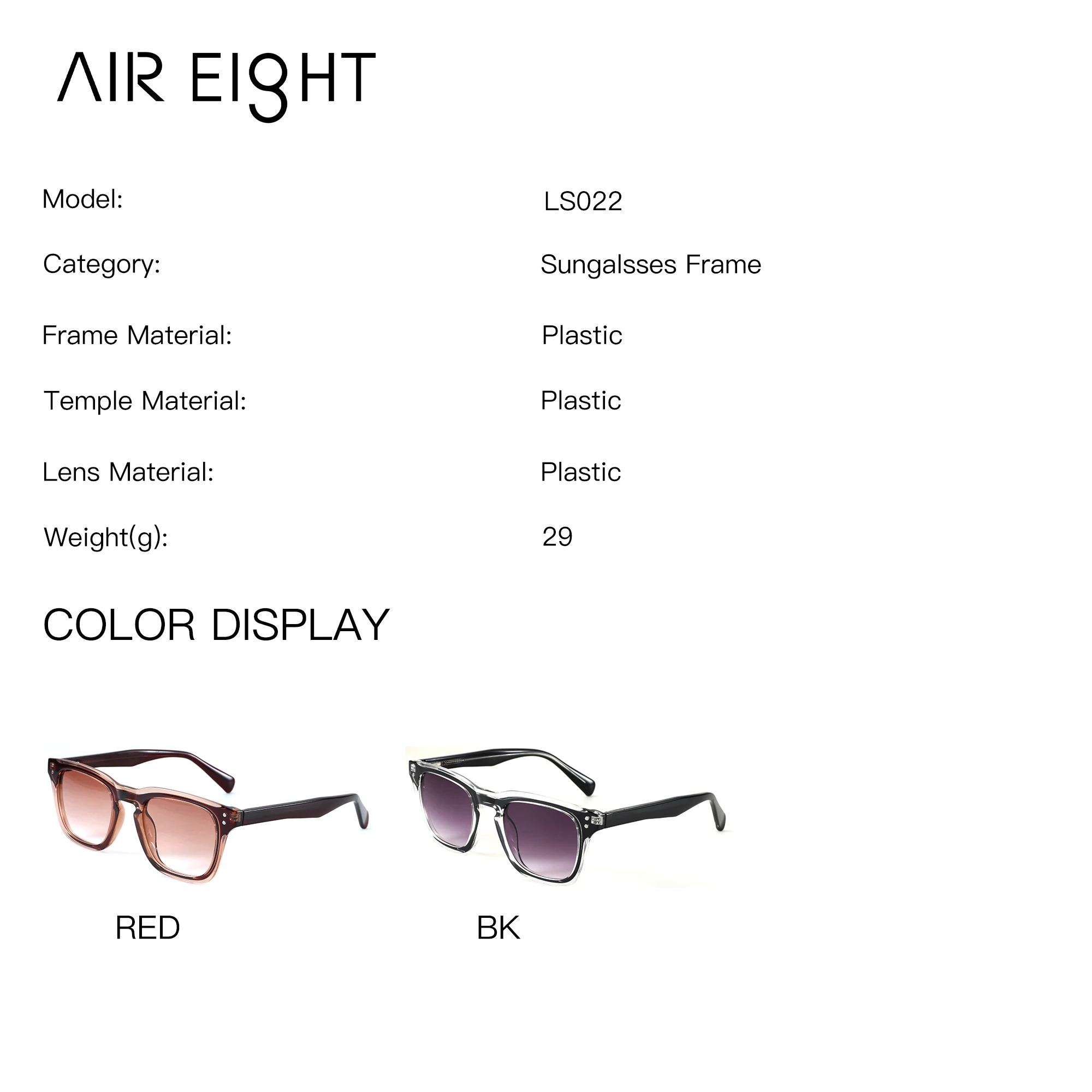 AIREIGHT M Size Square Polarized Prescription Sunglasses UV400 Myopia Optical Lenses with Custom Receta for Women Men