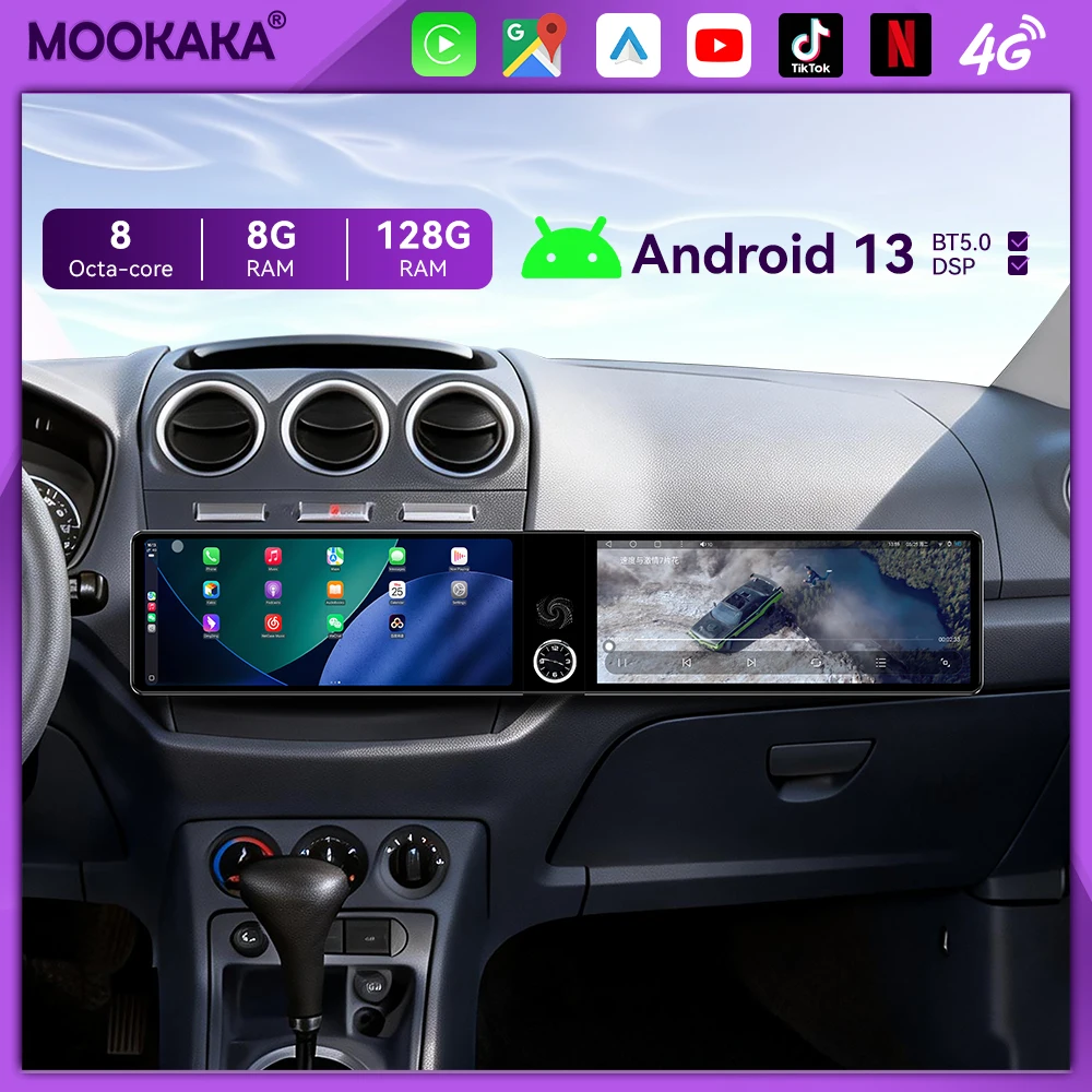 Qualcomm Android Radio For Ford Transit 2009-2013 Dual Screen GPS Multimedia Navigation Car Stereo Receiver player IPS Head Unit