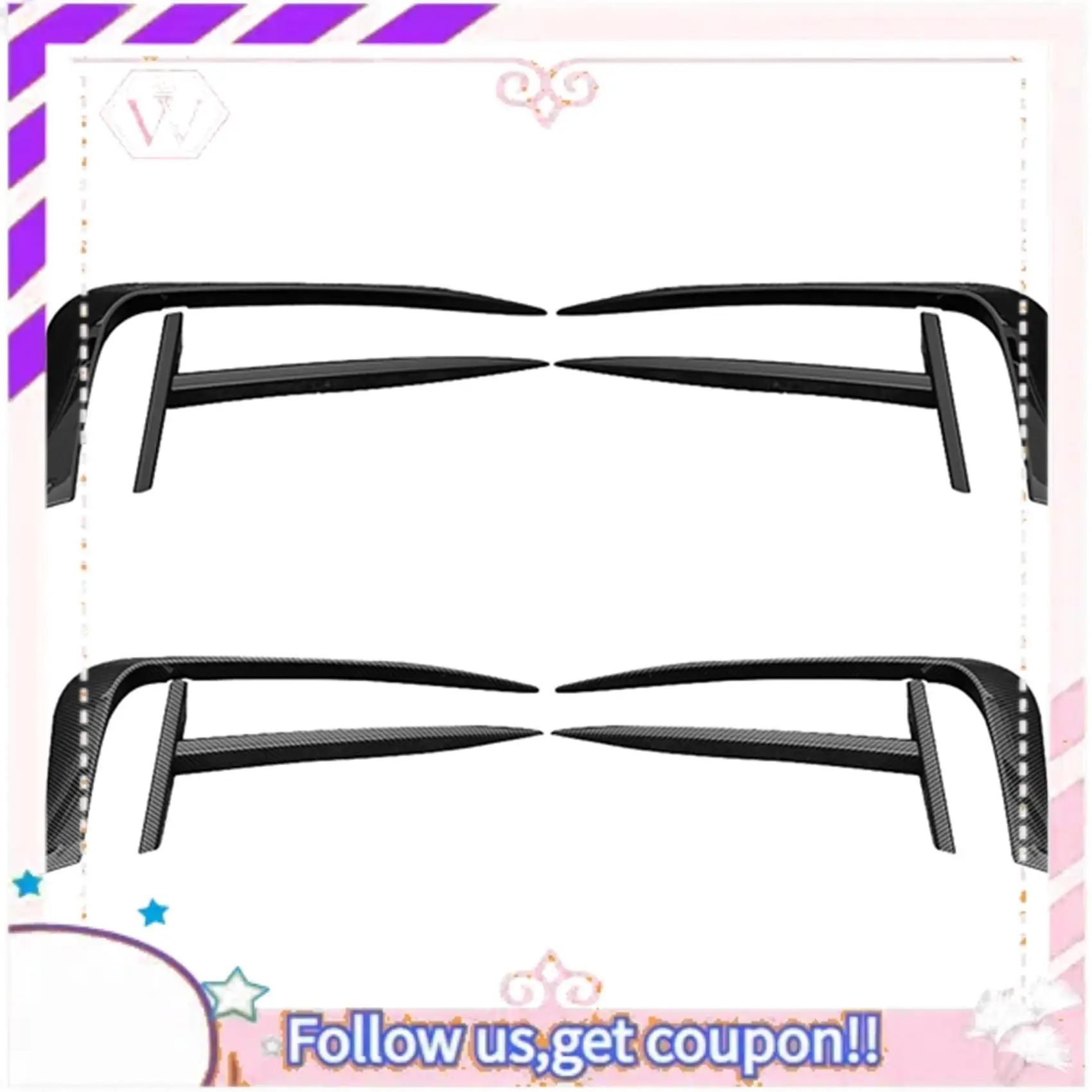 

Простой в использовании 1 комплект, автомобильный противотуманный фонарь, крышка для бровей и век, передний бампер, боковое вентиляционное отверстие, спойлер, сплиттер для Jetta MK7 2019-2021