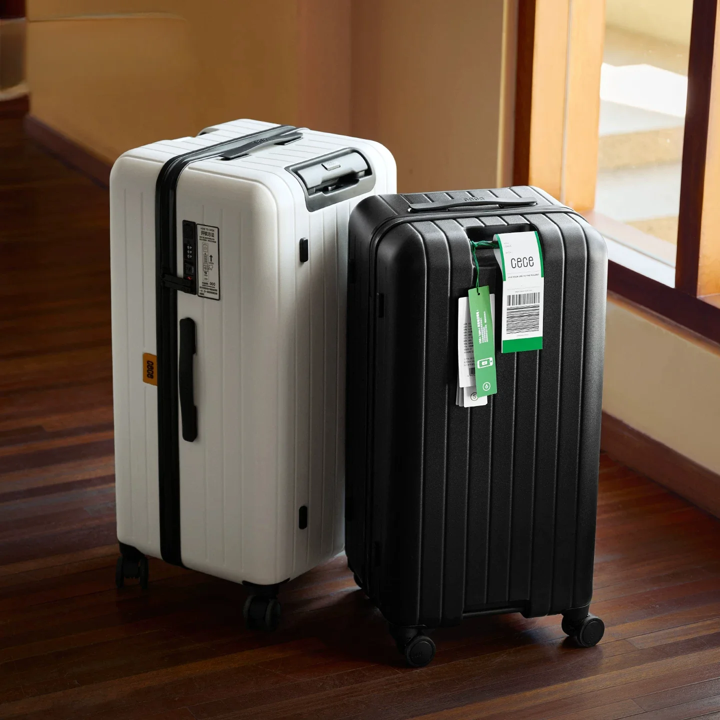PC Hard Shell Multifunctional Travel Trolley Luggage Large Capacity Combination Lock Hard Suitcase For Men Women Outdoor Busines