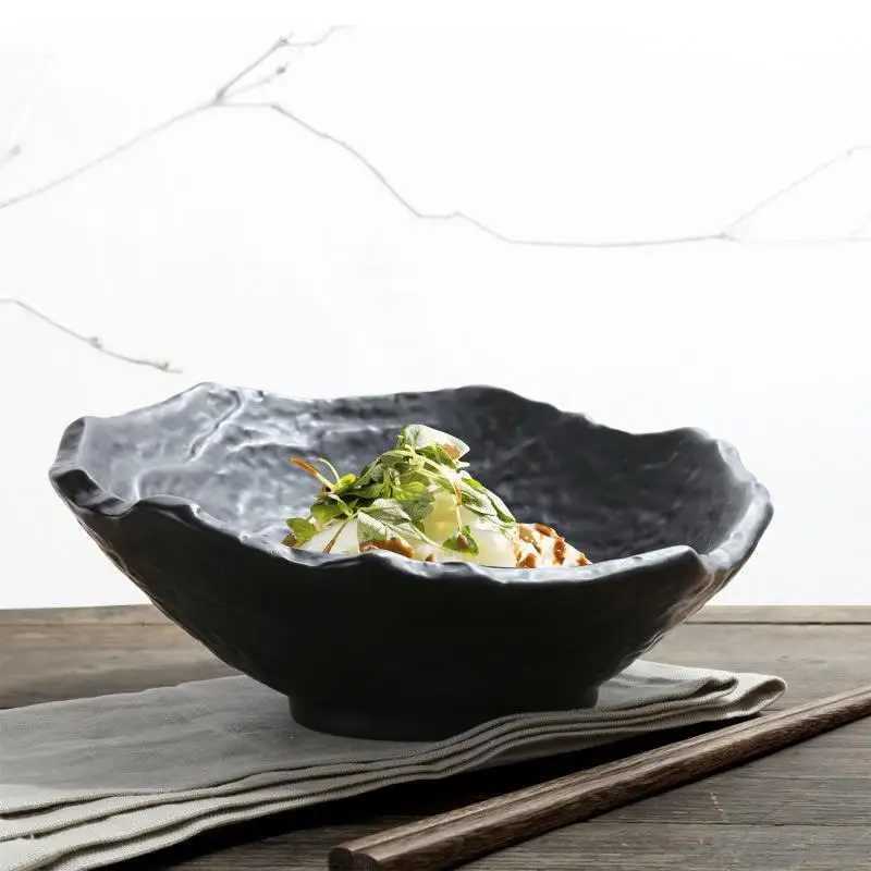 

Ceramic Large Oblique Bowl Restaurant and Hotel Special Dish Personalized Salad Dessert Fruit Home Tableware