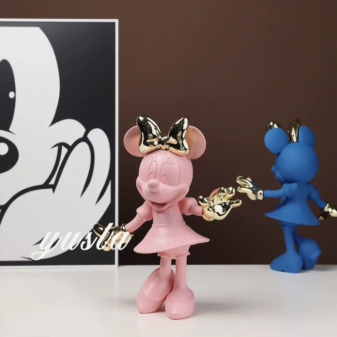 

Кукла Микки и Минни Дисней с гальваническим покрытием, креативные роскошные мультяшные украшения, модные сувениры, игрушки, подарок на Рождество и праздники