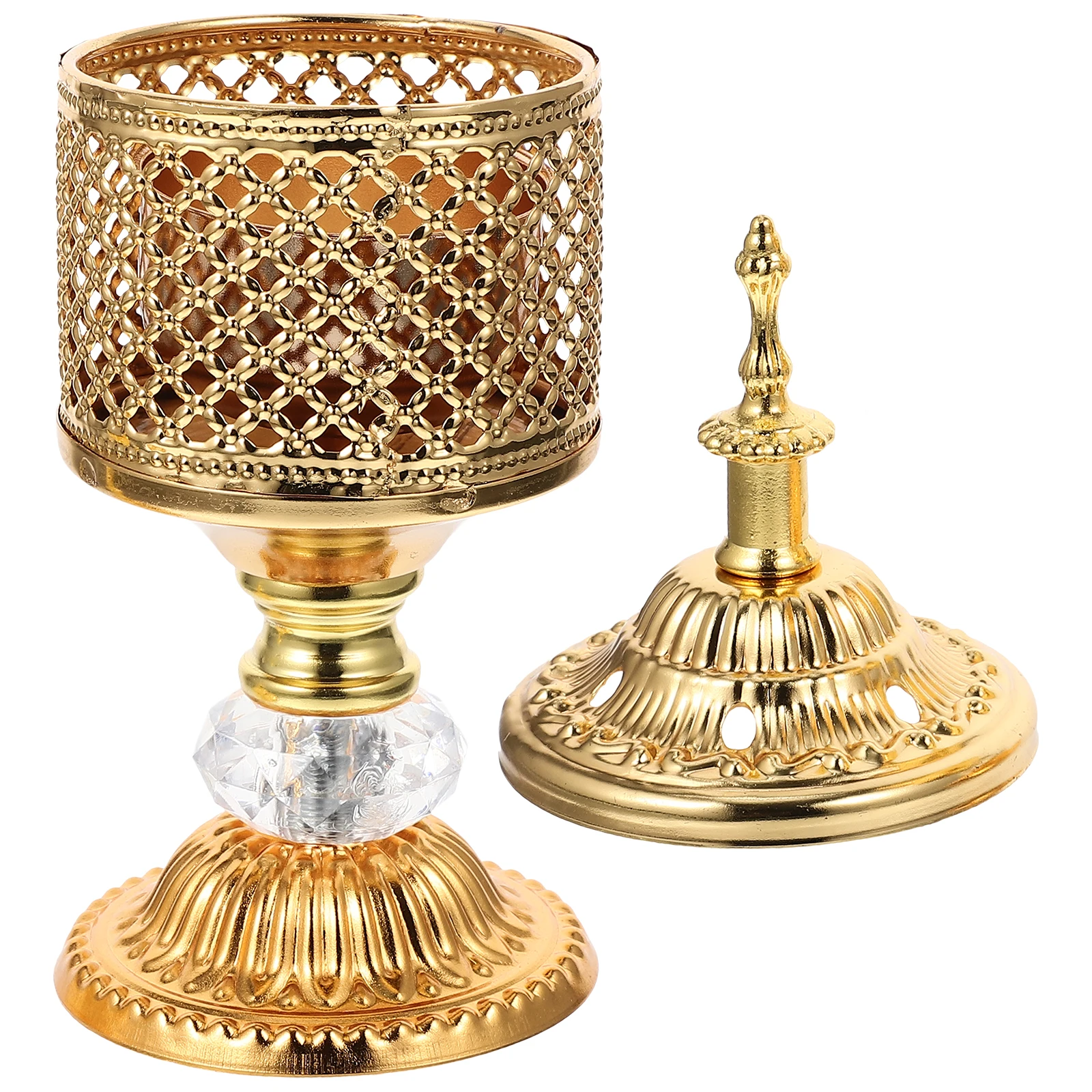 

Hollow Tealight Holder Decorative Incense Burner Stand European Style Home Hollow Holder Ornament Metal Candles