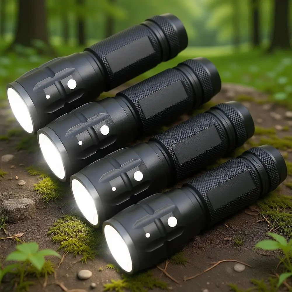 

Компактный светодиодный фонарик с высокой яркостью, водонепроницаемый, с регулируемой фокусировкой, подходит для использования на открытом воздухе, кемпинга, в комплекте 4 батарейки типа ААА, 4-элементный блок