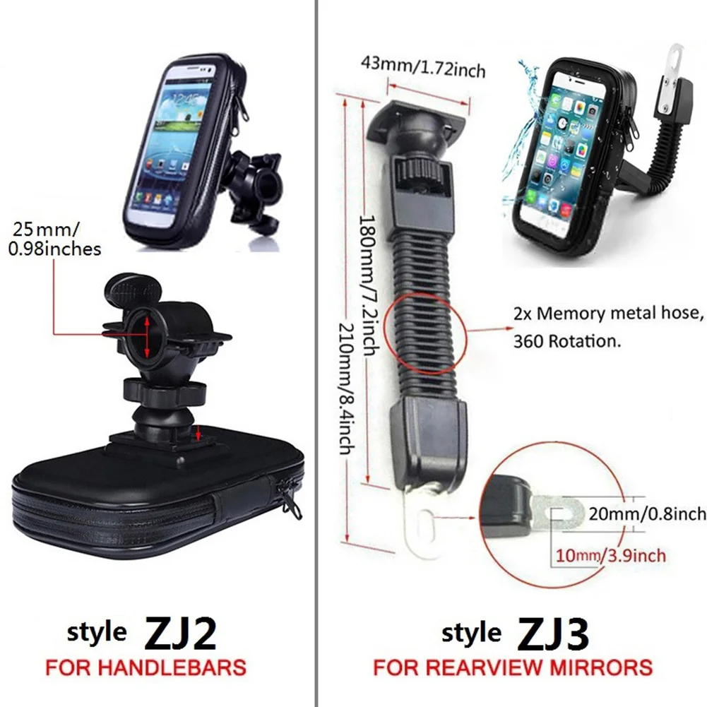 Universal Waterproof Bag Bike Bicycle Phone Holder Racks Motorcycle Handlebar Mount Non-Slip Moblie Cell Phone Clip for Bike