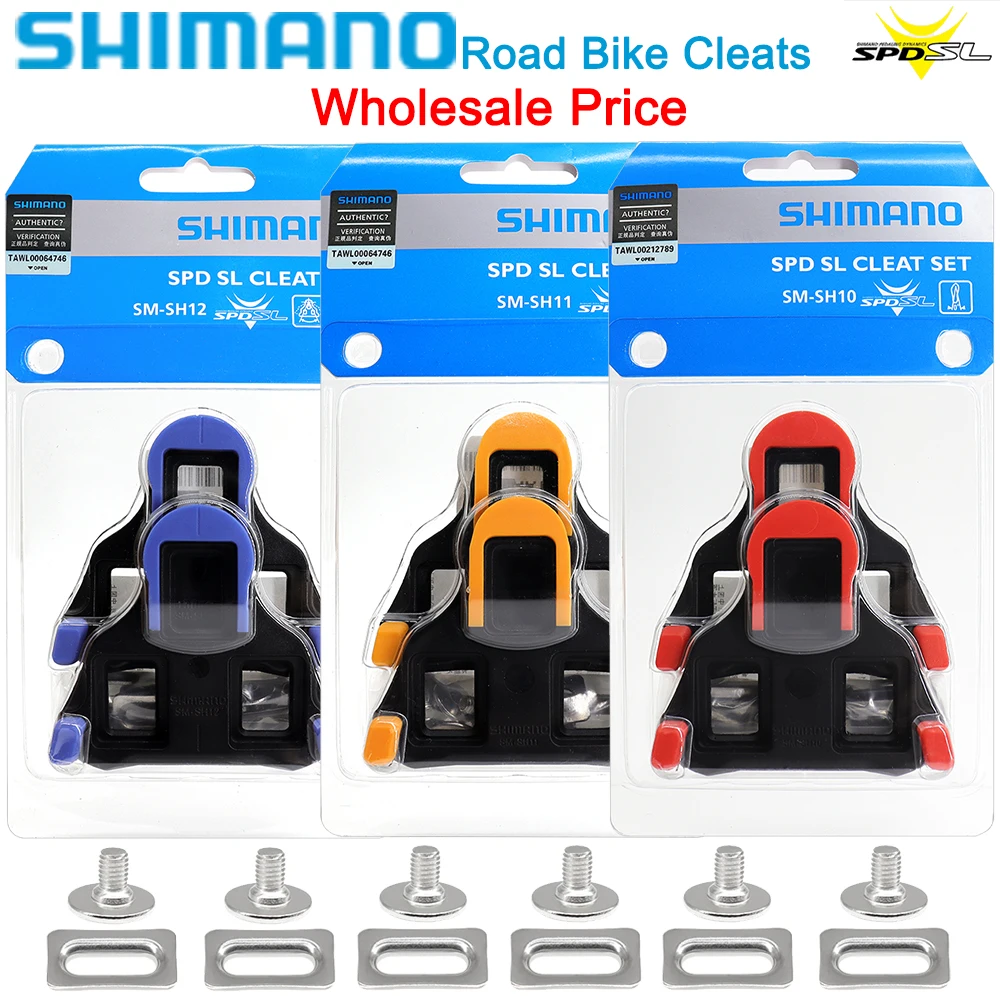 

SHIMANO SH10 SH11 SH12 Pedal Cleats for Road Bike Self-locking Ultralight Pedals Clips for SPD SPDSL R540 R550 R7000 Wholesale