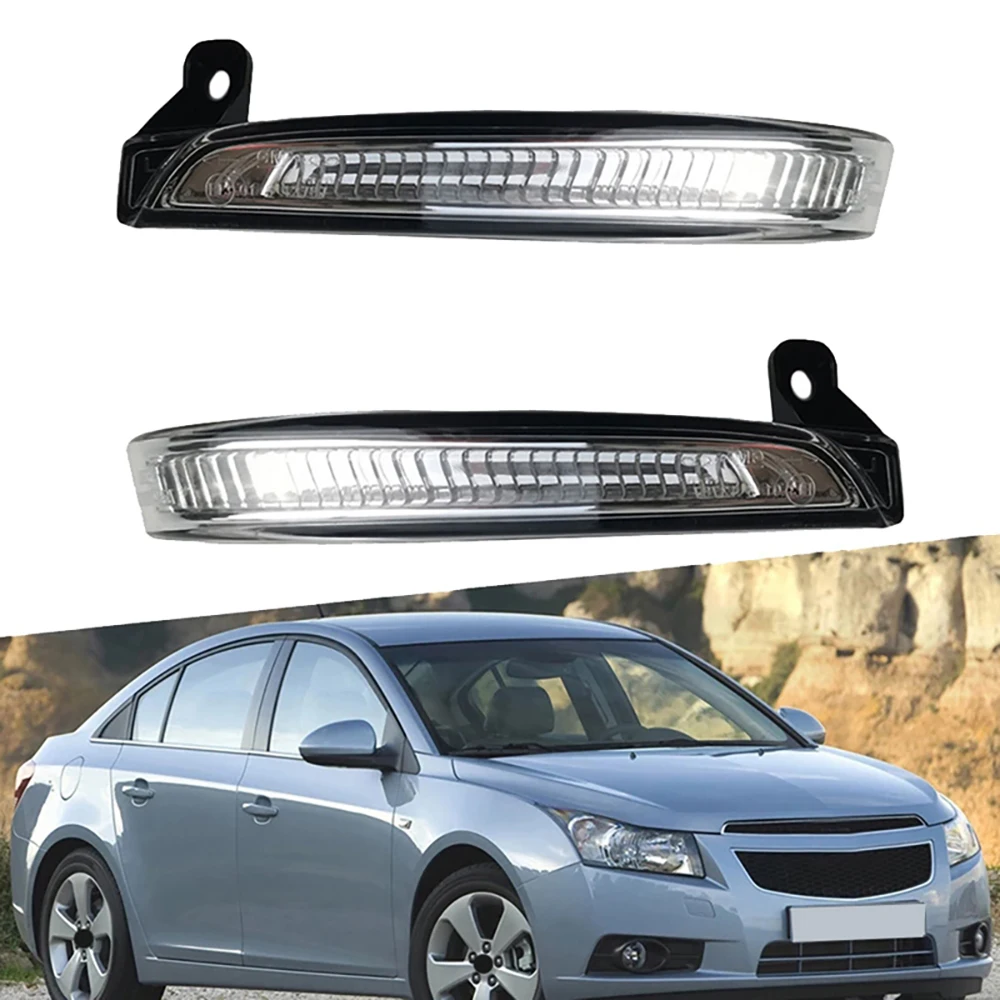 2* Car ABS LED Side Rear View Mirror Lights LED Turn Signal Indicator Lights 94537661 94537660 for Chevrolet Cruze 2009-2015