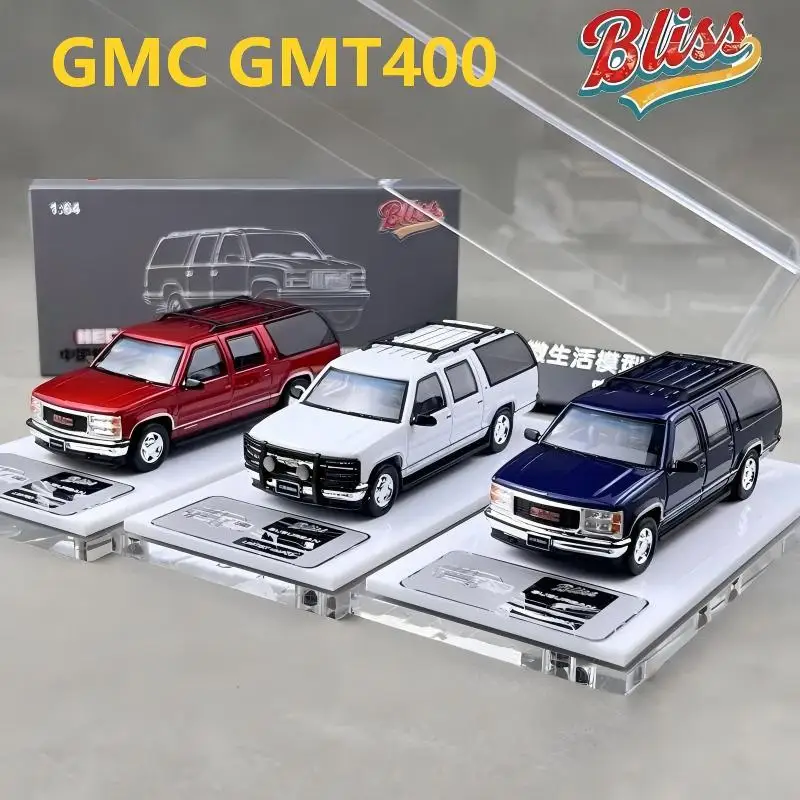 Bliss GMC GMT400 1/64 HEC 2026 Véhicule à moteur en alliage, modèle de collection en métal moulé sous pression, cadeau pour garçon