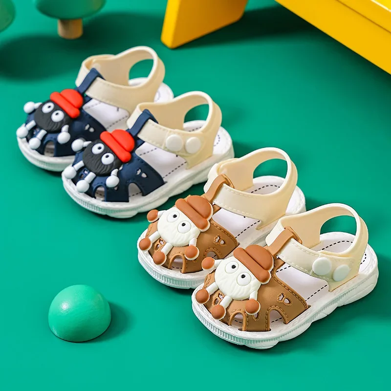 Summer Leisure Baby Walking Shoes Soft Sole External Wear for Boys Soft Sole Anti Slip Soft Sole Children 1-3 Years Old Sandals