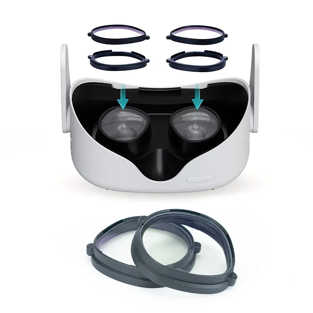 Myopia Lens for Oculus Quest 2/3S Glasses Anti Blue Magnetic Eyeglass  Frame Quick Disassemble VRPrescription Lenses Accessories