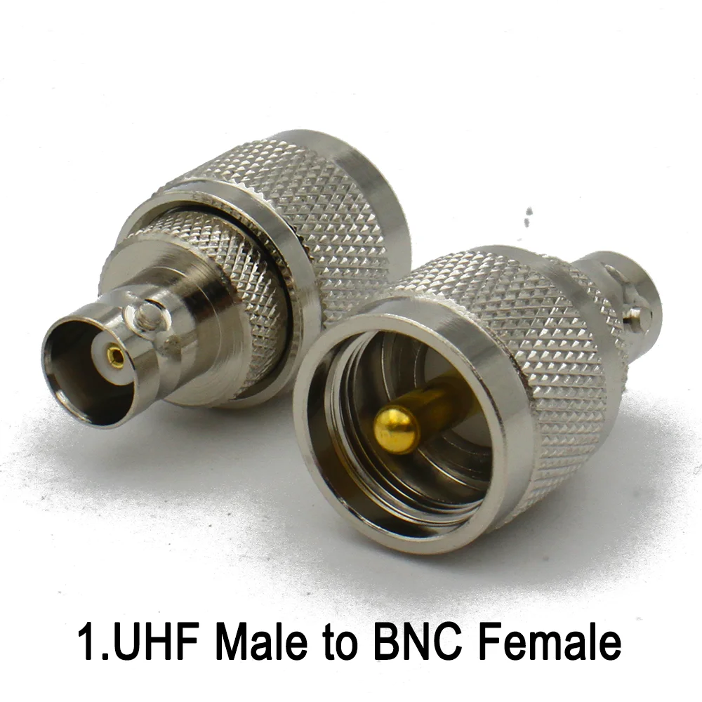 1PCS UHF to BNC RF Adapter PL259 SO239 Male Female Coaxial Connector for Ham Radio Walkie Talkie Antenna