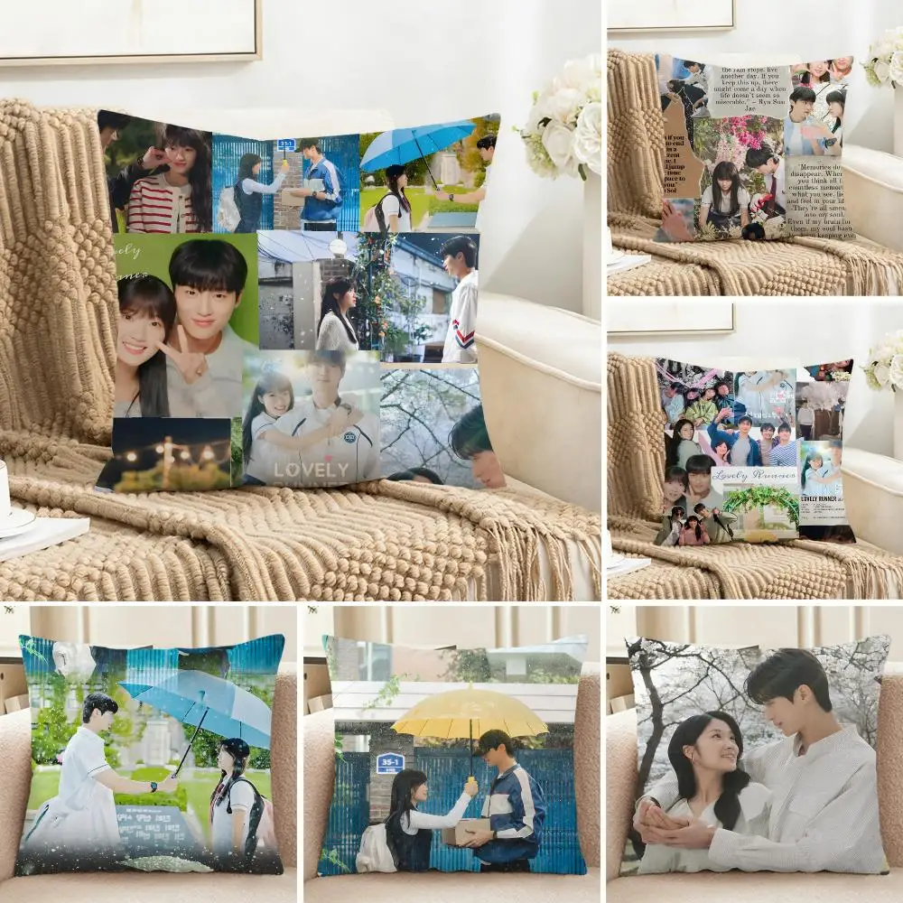 Romantic Drama L-Lovely Runner Cushion Cover Cozy Pillowcase Holiday House Interior Sofa Bedroom Accessories