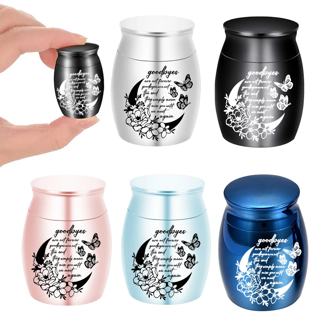 6 Color Small Keepsake Urns for Human Ashes Adult Male Female - Mini Cremation Urns for Human Ashes Butterfly Decorative Urns