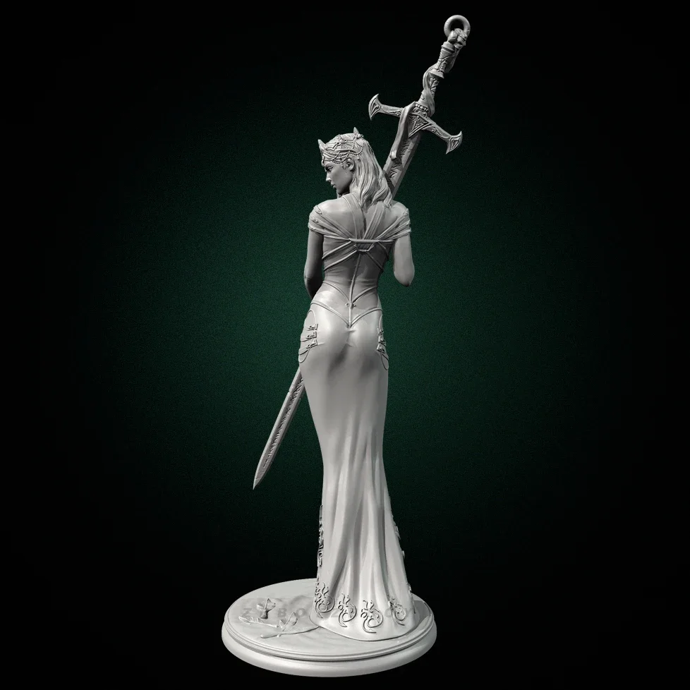 Kits de modèles en résine, hauteurs globales 50mm 75mm 90mm 125mm, figurine beauté incolore et auto-assemblée (impression 3D) TD-7413/3D