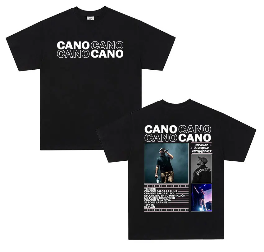 Rapper Cano Triana Tour 2025 Graphic T shirt Men's Hip Hop punk Short sleeve T-shirt Oversized Unisex cotton T Shirts streetwear image 6