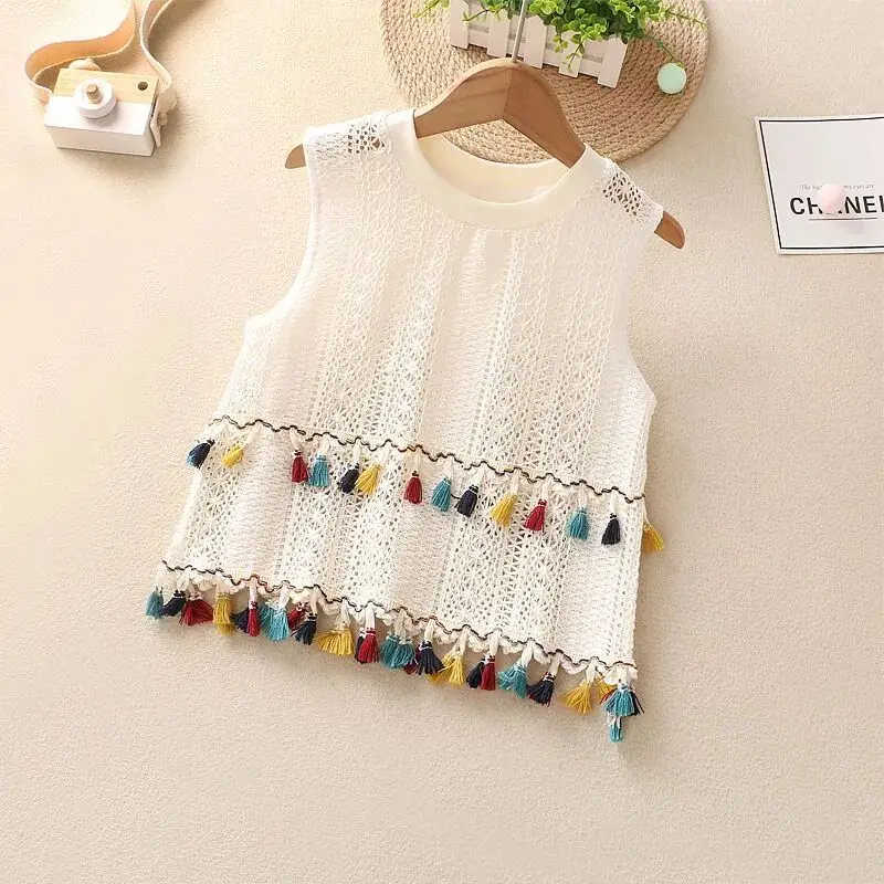 

Girls' Sleeveless Top Summer Children's Bohemian Tank Top Shirt Outerwear