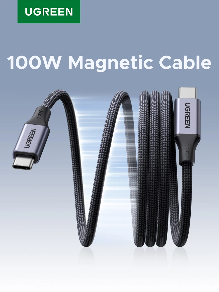 UGREEN Magnetyczny kabel USB C PD100W 240W Type-C do MacBooka, laptopa, iPhone'a 17 16, Samsunga S26 25, iPada, szybki kabel do ładowania 5A — zdjęcie produktu 7