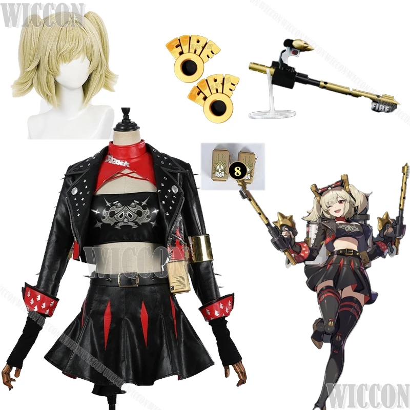 Zenless Zone Zero Burnice Whita Cosplay Costume Wig Cosplay Girl Anime Cosplay Woman Sexy Clothe Haloween Prop Weapon Customized