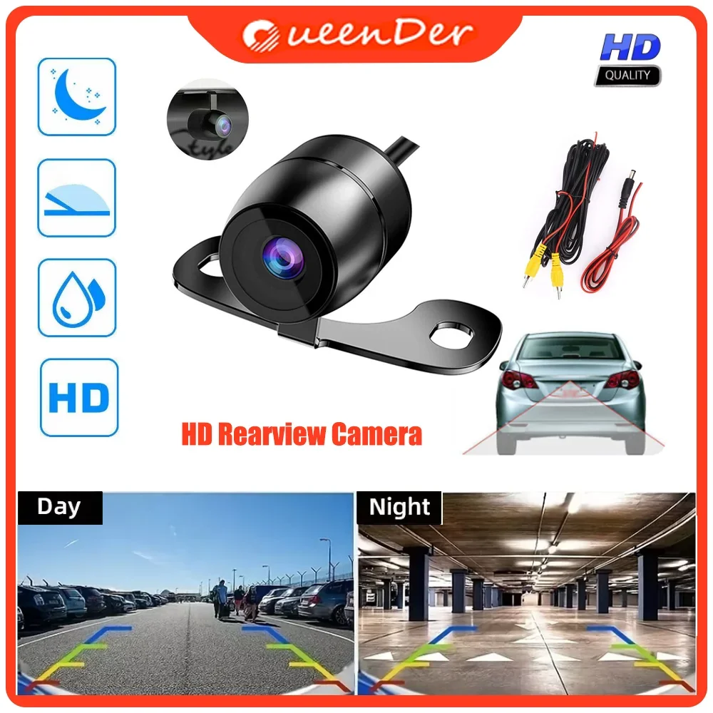 

QueenDer HD CCD Car Rear View Camera Night Vision Backup Parking Reverse Camera 170 Wide Angle