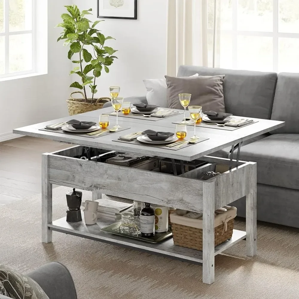 4 in 1 Multi-Function With Storage for Living Room Coffee Table Converts to Dining Table Furniture Freight free