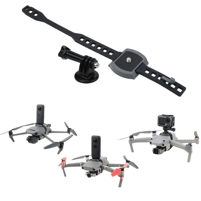 For Gopro /insta360/osmo Action Mount Fixed Strap Bracket for Dji Mavic 3/mavic 3pro / Air 2/air 2S/mavic 2 Pro Zoom Drone