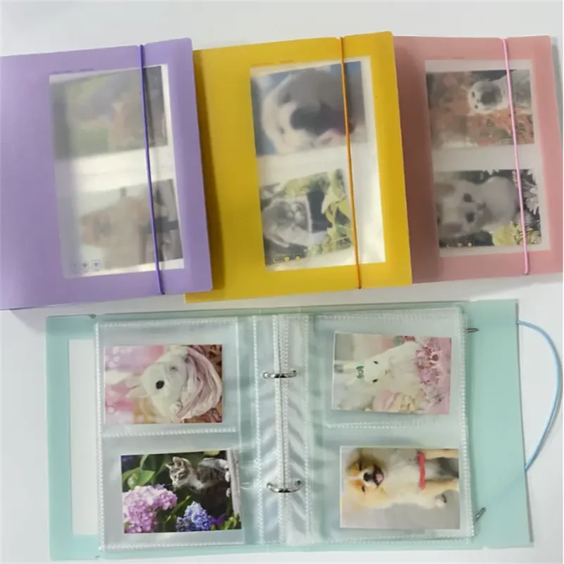 New Kawaii Album 4 inch 25 Sheets Kpop Photocards Binder Collect Book Idol Sleeves Photo Album Game Card DIY Collection Book