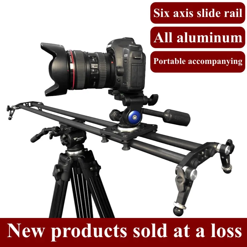 Jianmei 60CM Aluminum Alloy Camera Track Slider Video Stabilizer Rail with Mini Bullhead Phone Clamp for DSLR