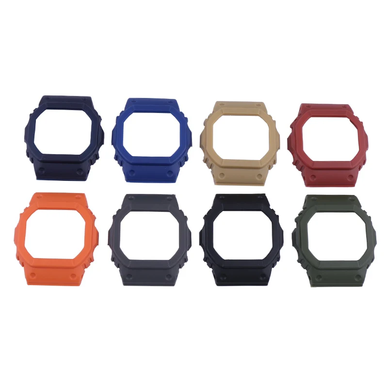 Correa de reloj y funda de resina para hombre de 16mm compatible con Casio DW-5600 5000 GWX-5600C GW-B5600 correa de reloj pulsera deportiva de goma para mujer
