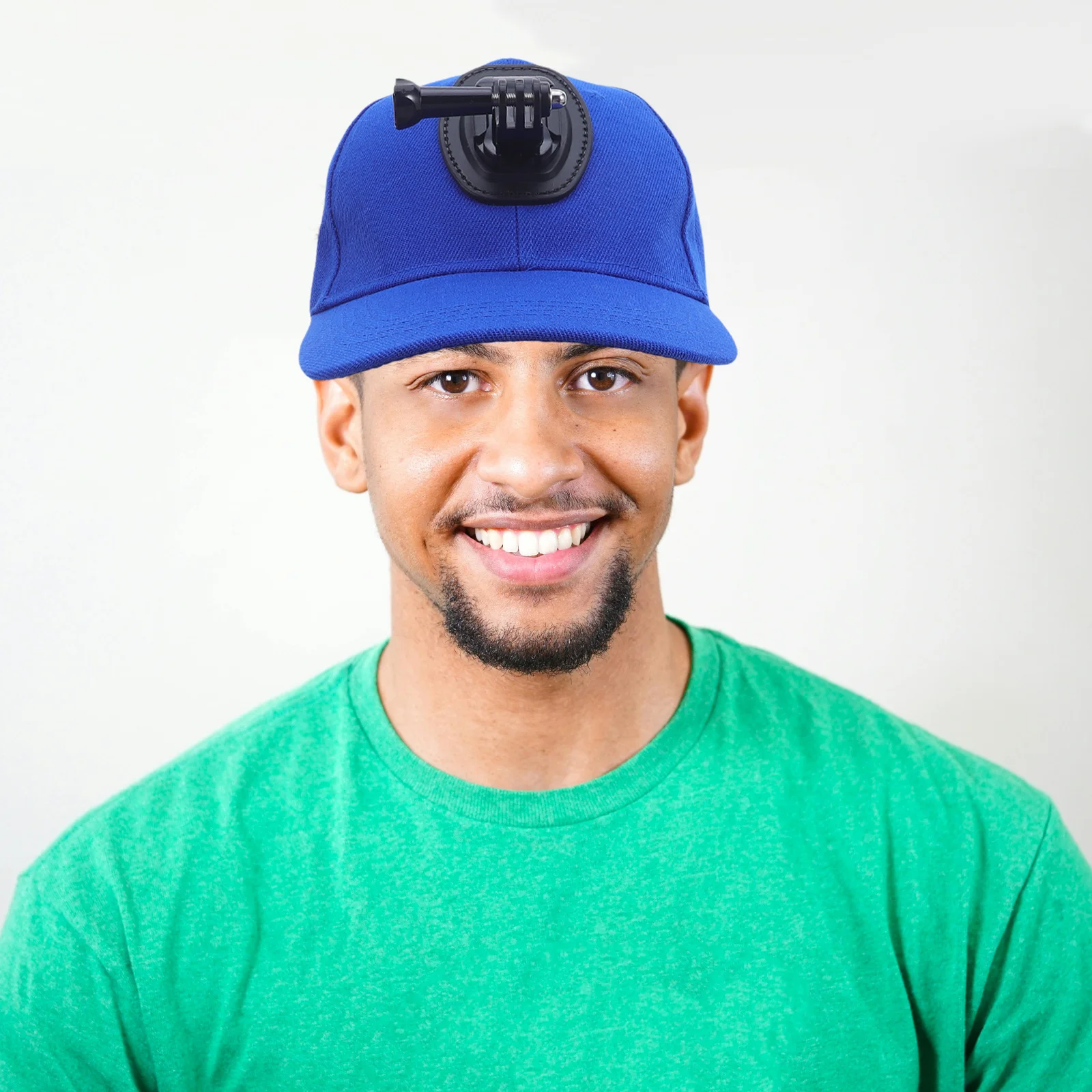 

Sports Camera Hat Baseball Cap Camera Mount Dark Blue Quick Release Buckle Hands-Free Filming Outdoor Running Riding Adjustable