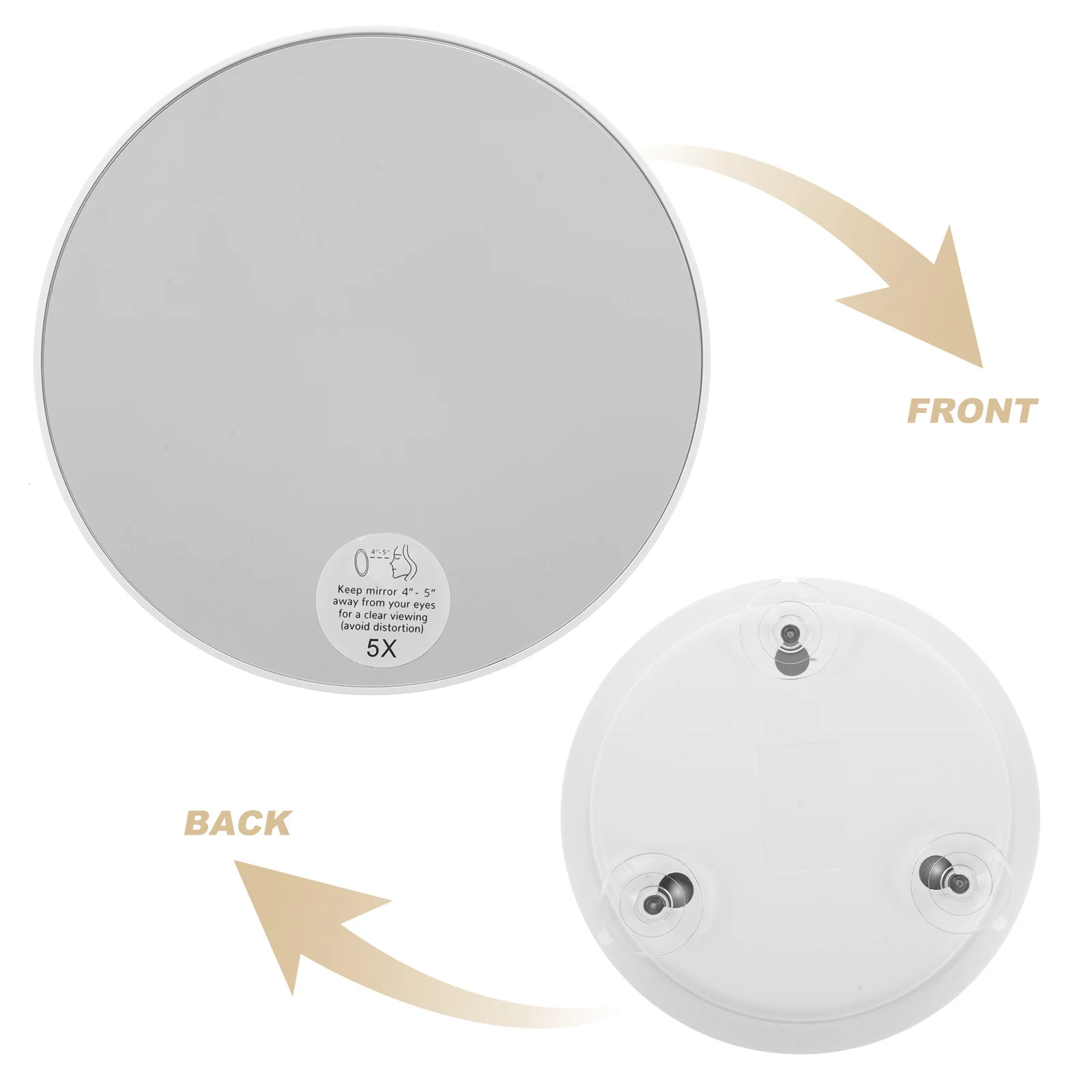 1 ensemble de miroir de maquillage Compact pour le visage, loupe à ventouse, Design de voyage, salle de bains, miroir mural avec pincettes, accessoire de maquillage