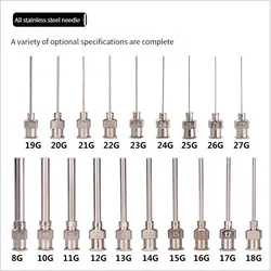 Factory direct-selling 1-inch stainless steel dispensing needle 20G to 30G precision sealant machine consumables