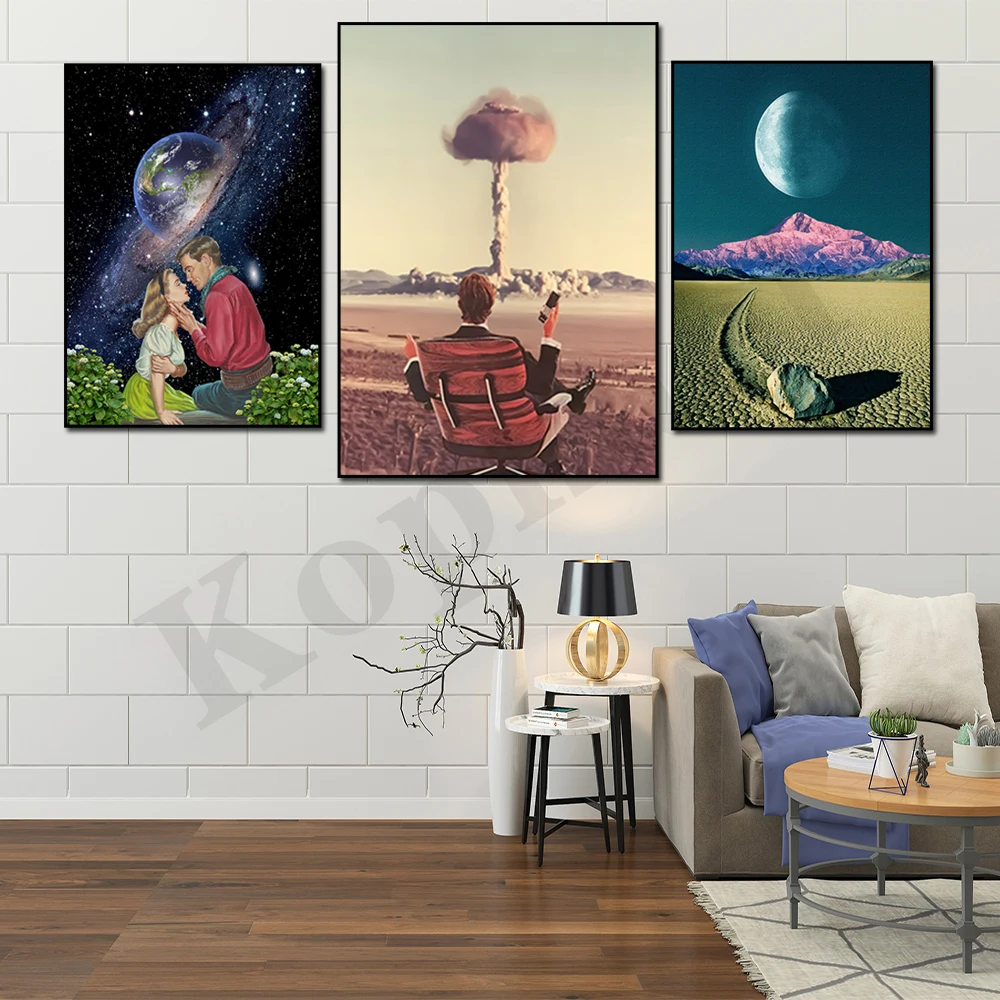 BBQ Show. Honeymoon Suite. Nautical Stones - Surreal Vintage Psychedelic Art. Creative Gifts. Home Wall Decor Canvas Paintings