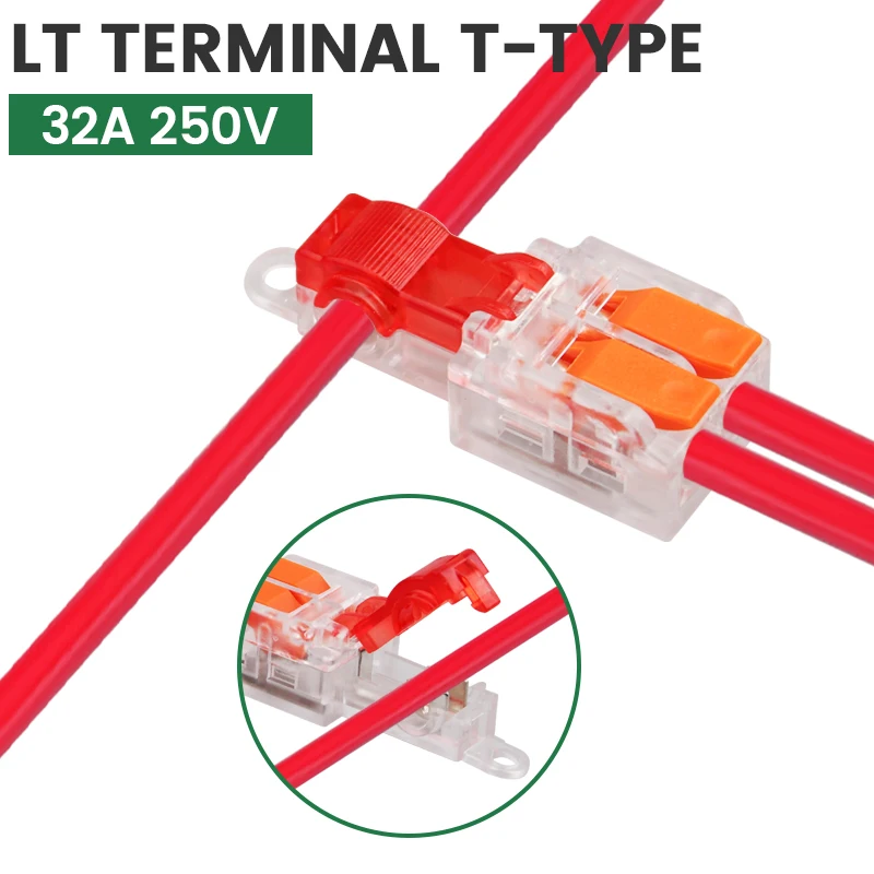 

Quick Wiring Connector T-Type Stripping Free Type Branch Splice Terminal Junction box For Electric connections Wire connector