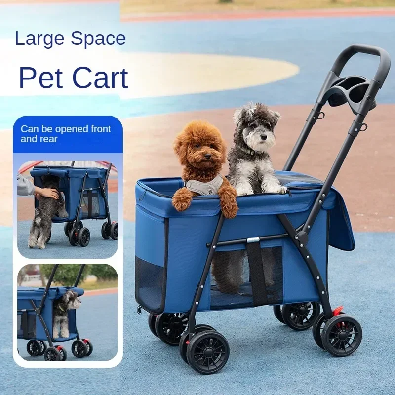 

Lightweight and Foldable Pet Stroller, Small Pet Cart, Dog, Cat, Teddy, Baby, Outdoor Use