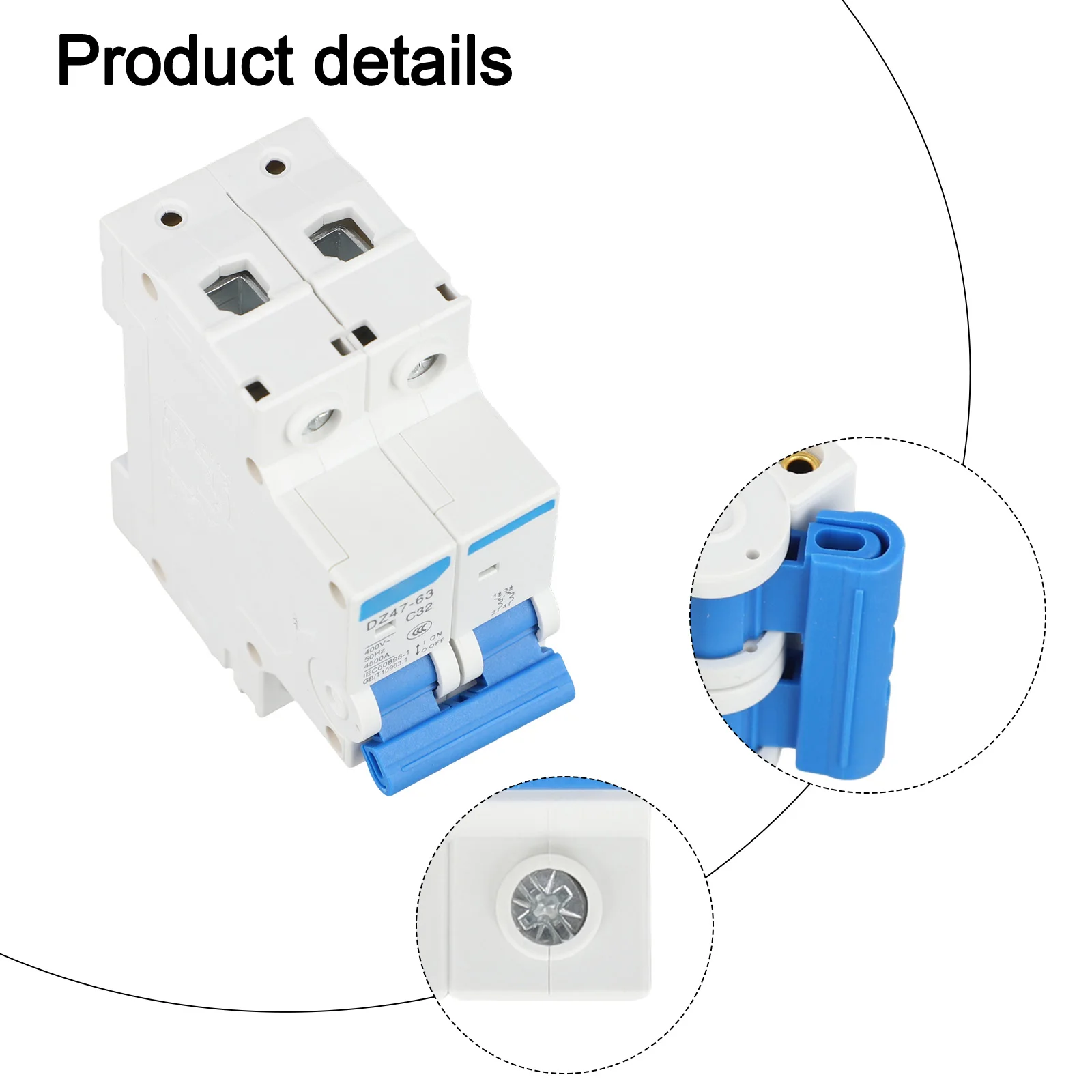 32A Circuit Breaker DZ47-63 For Solar PV Circuit Breaker 32A Circuit Breaker For Solar PV Circuits 1P  2P Electrical Supplies