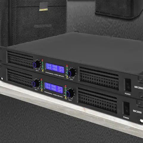 2*600W Professional Power Amplifier DSP Ultra Slim Amp 100V 50A Output High Fidelity Audio For Stage KTV Home Theater Speaker DJ