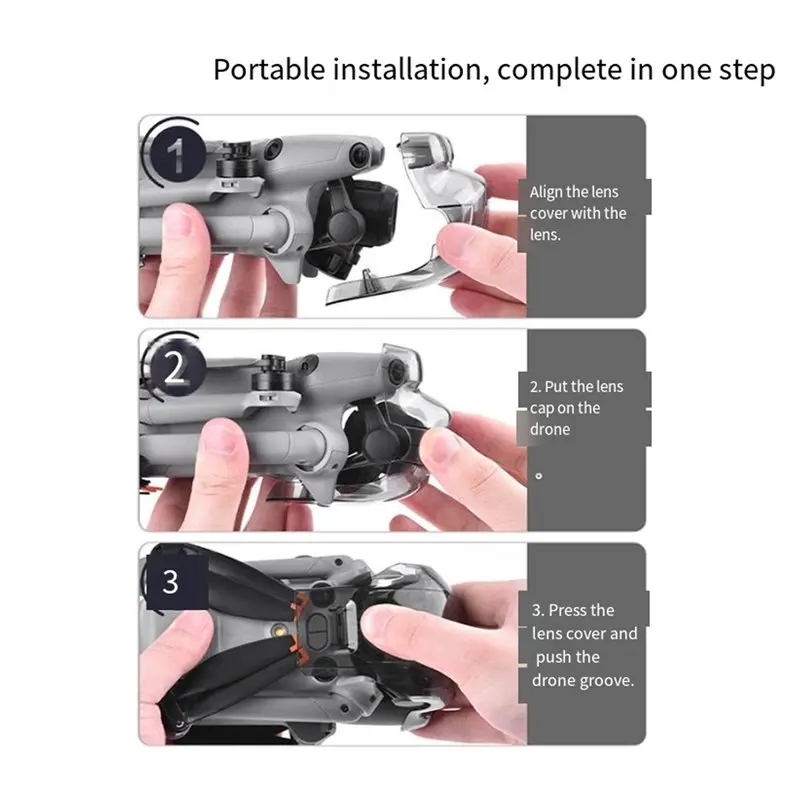For DJI Mini 5 Pro Lens Cap Drone Camera Lens Protective Cover Lens Hood Gimbal Guard Case Camera Protector