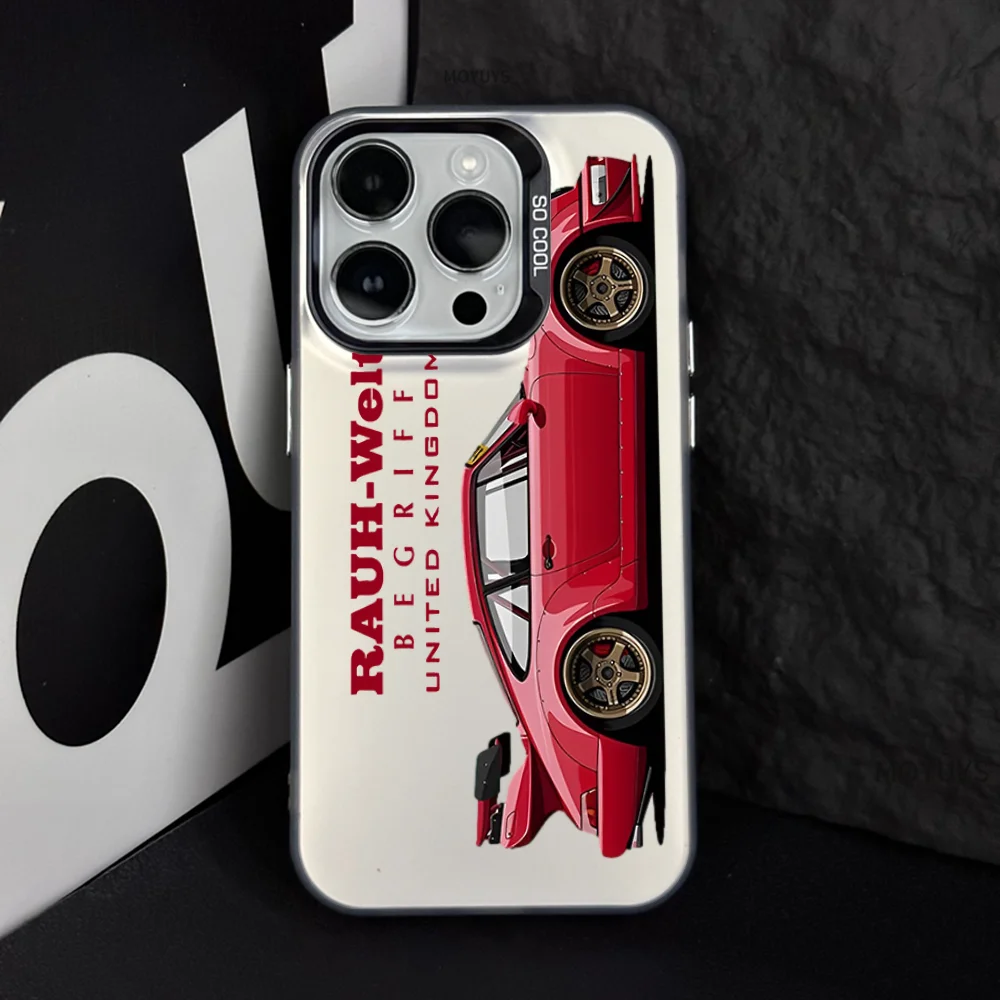 

Japan Sports Car Jdm Phone Case IMD Color Silver Shell For IPhone 16 15 14 13 12 Pro Max Plus