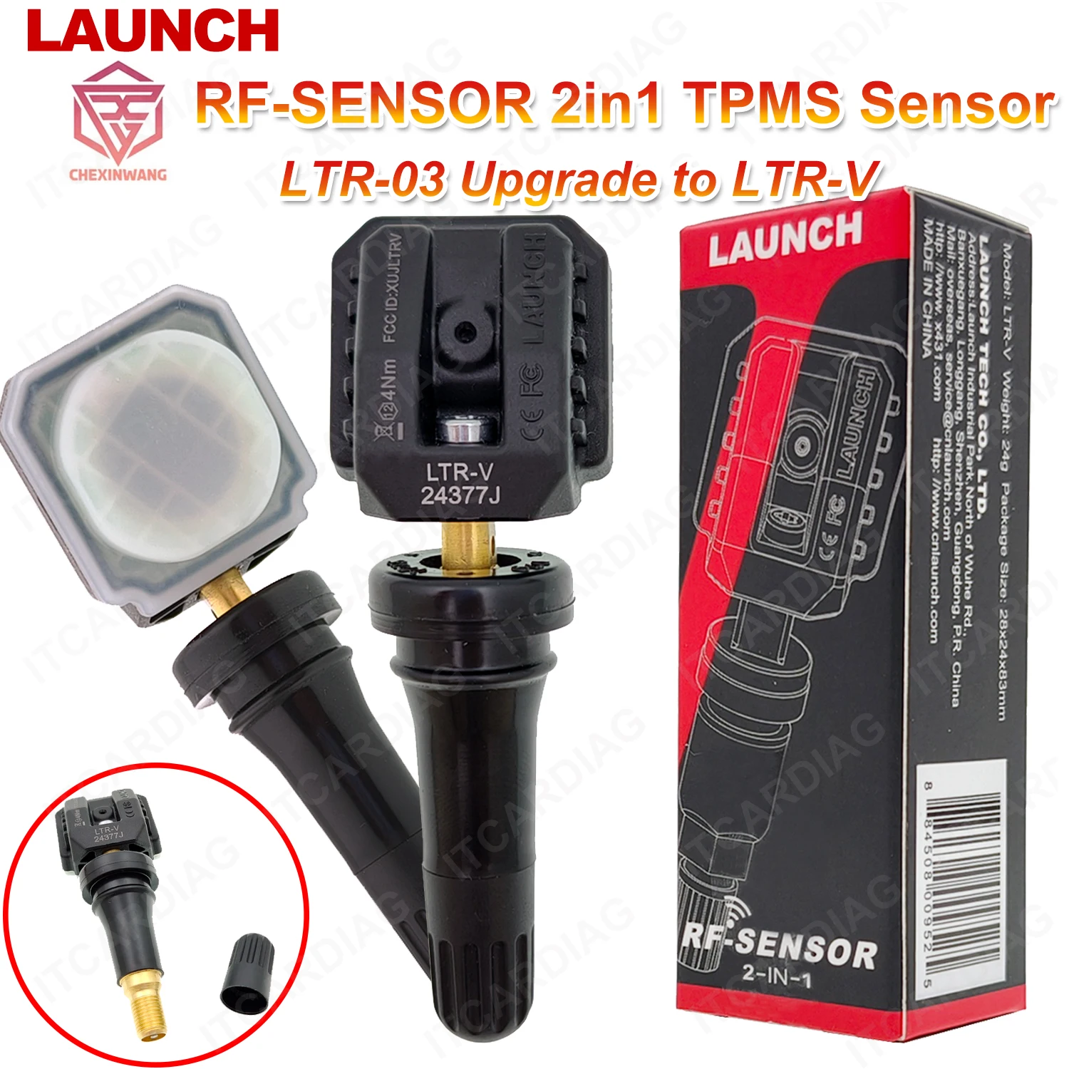 

LAUNCH X431 Sensor 2 in 1 RF-Sensor 315MHz/433MHz TPMS Tire Repair Tools Scanner TSGUN Tire Pressure Sensors Tester Programming