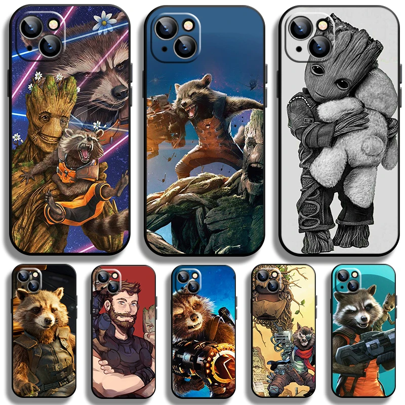 Mavel Guardians of the Galaxy Case For Apple iPhone 14 13 12 11 Pro Max Mini XS Max X XR 7 8 Plus SE2020 TPU Black Phone Cover