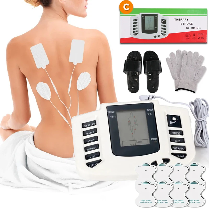 Electric Muscle Stimulator Rechargeable Neck Massager EMS Low Frequency Physiotherapy Pulse Massager Full Body Muscle Relaxation