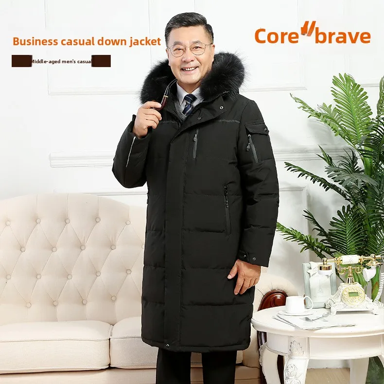 Luxury Brand Men's Down Coat And Parkas Top Quality Man Goose Down Jacket Thick Winter Padded Puffer Jacket Overcoat Padding HY7